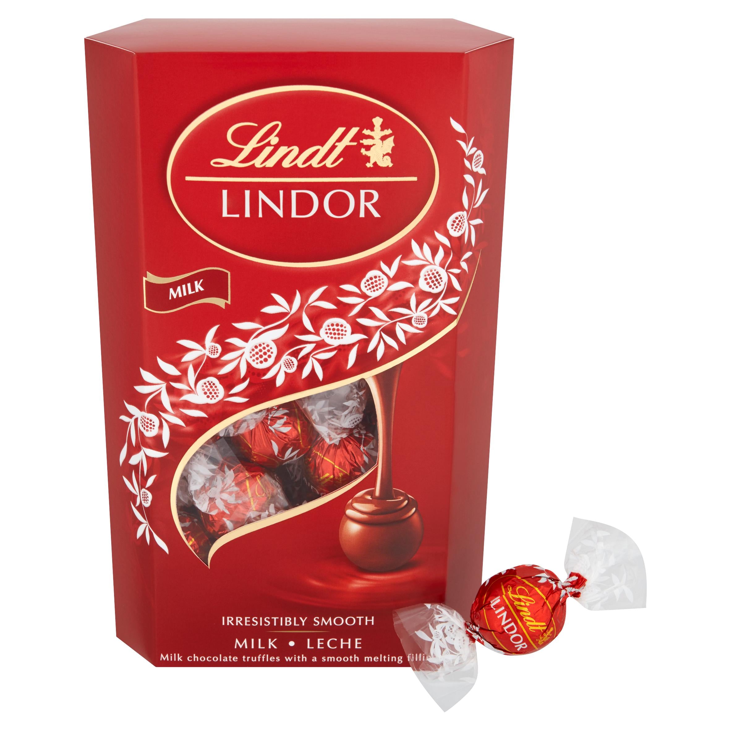 Lindt Lindor milk chocolate truffles box 337g (British brand)
