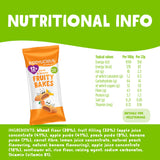 Kiddylicious peach and banana fruity bakes baby snack 6x22g, imported from the UK