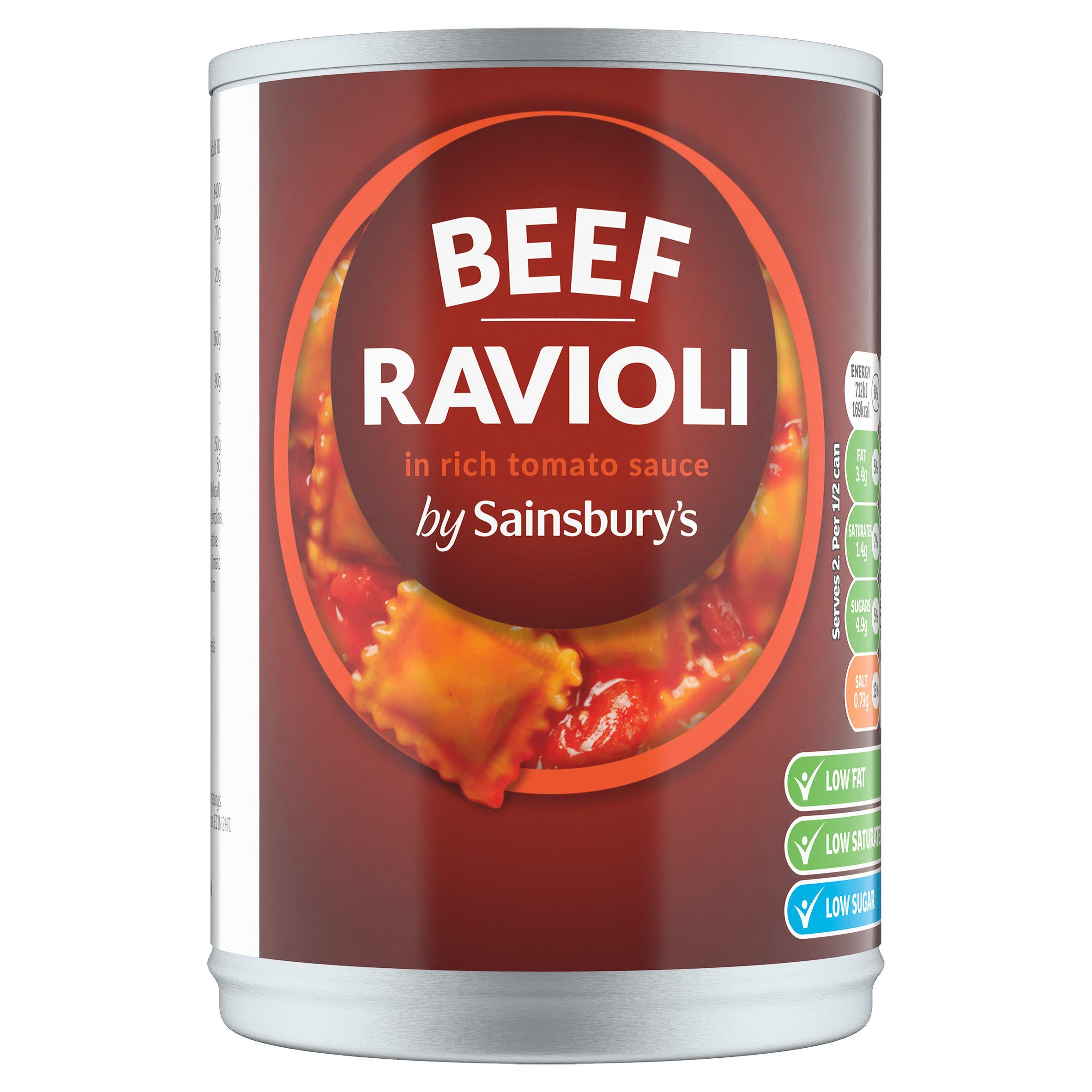 Sainsbury's ravioli in tomato sauce 400g, imported from the UK