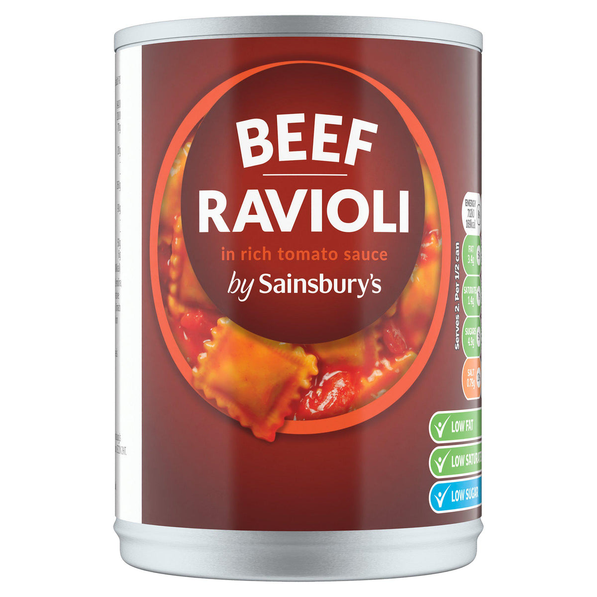 Sainsbury's ravioli in tomato sauce 400g, imported from the UK