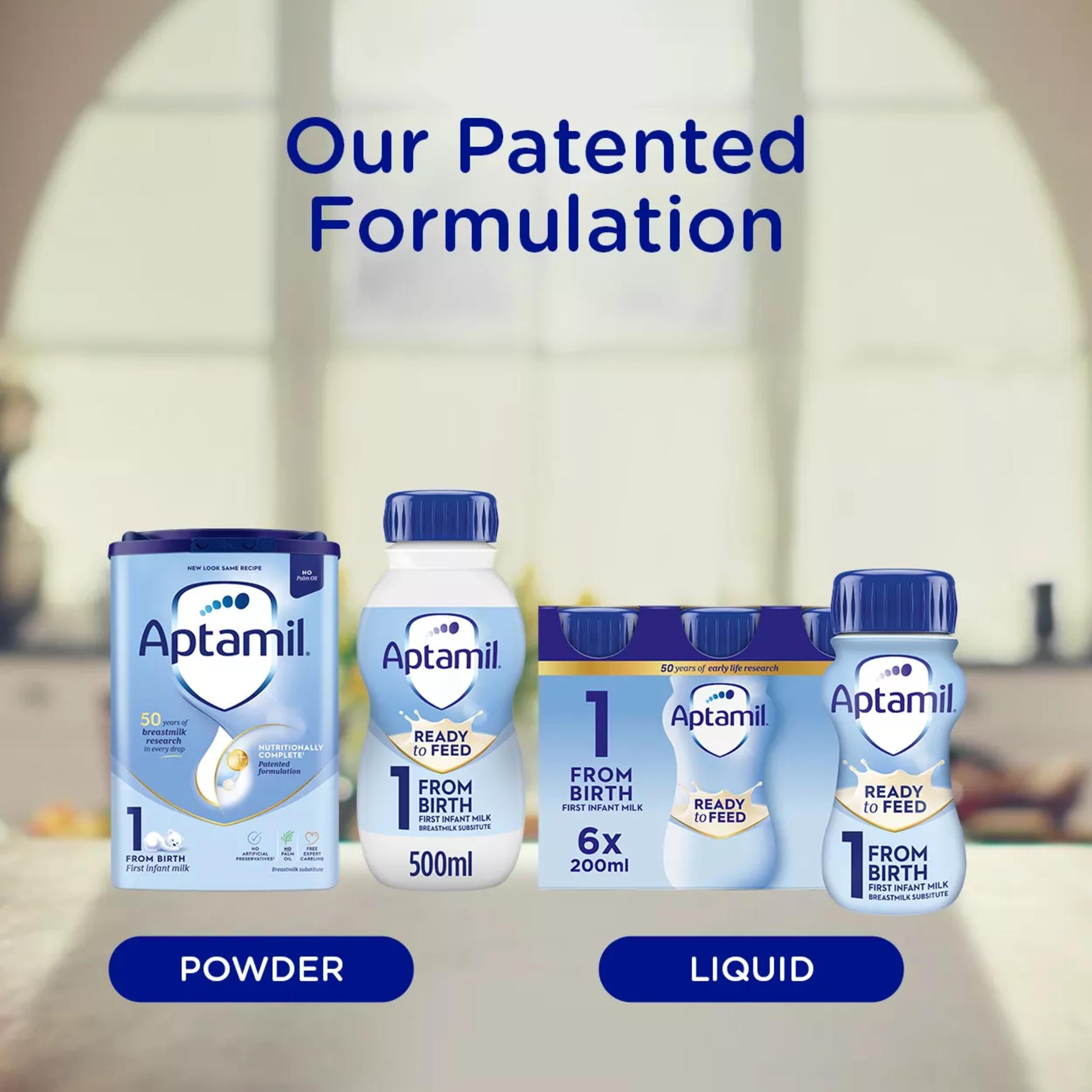 Aptamil First Infant Milk ready-to-feed 500ml (British brand)
