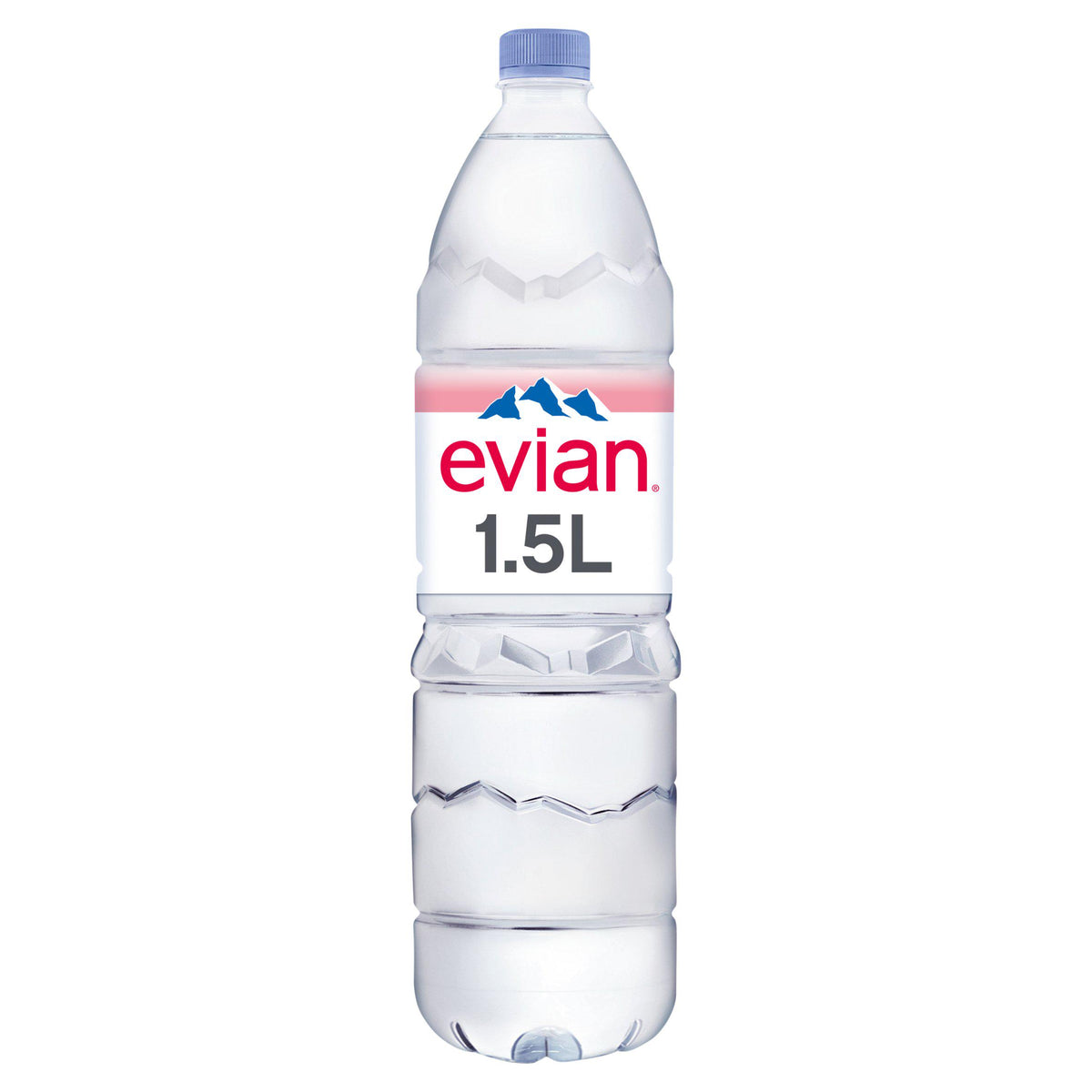 Evian natural mineral still water 1.5L, imported from the UK