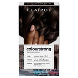 Clairol Colour Strong permanent hair dye Darkest Brown 3.0, imported from the UK