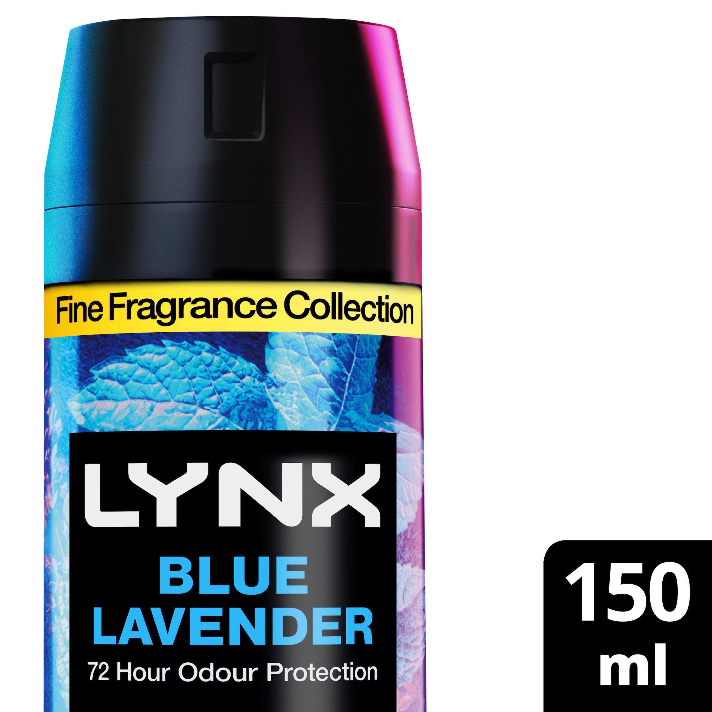 Lynx Blue Lavender deodorant body spray 150ml, imported from the UK