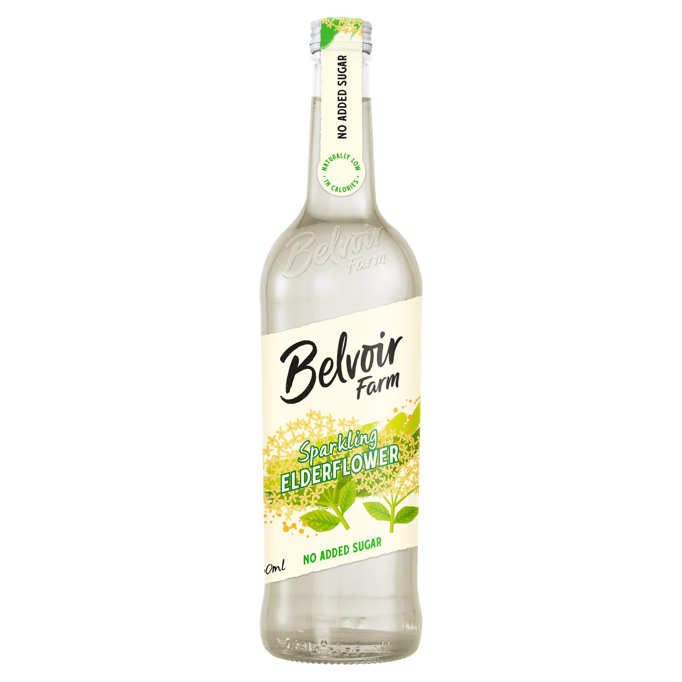 Belvoir Farm sparkling elderflower drink 750ml - British product
