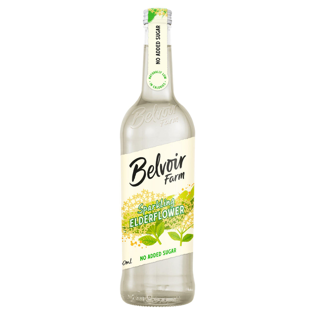 Belvoir Farm sparkling elderflower drink 750ml - British product