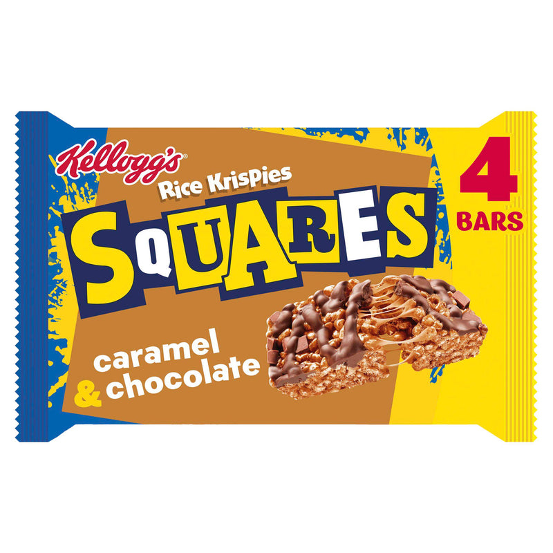 Kellogg's Rice Krispies Squares Curious Caramel & Chocolate Snack Bars 4x36g