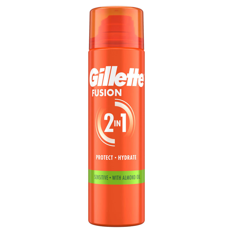 Gillette Fusion Sensitive Skin Shaving Gel 200ml, UK version