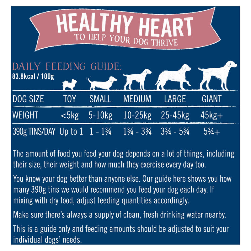 Butcher's Healthy Heart dog food tins 6x390g - British product