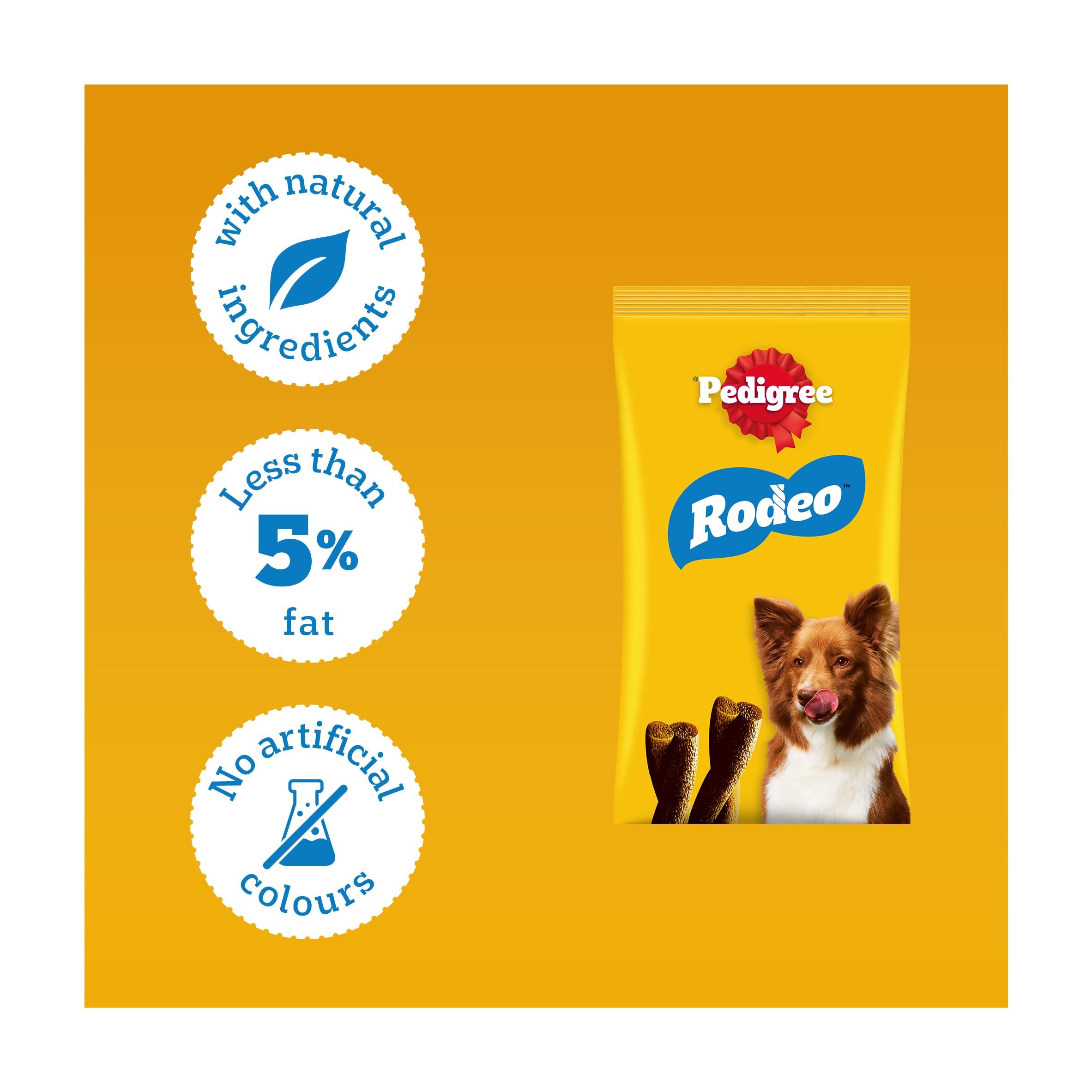 Pedigree dog treats Rodeo Beef Sticks 123g - British product