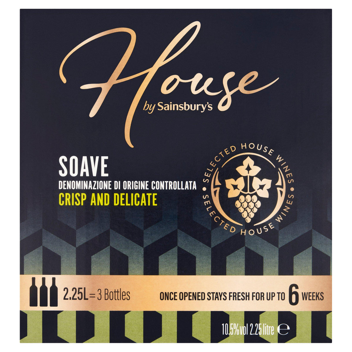 Sainsbury's House Soave white wine box 2.25L - British product