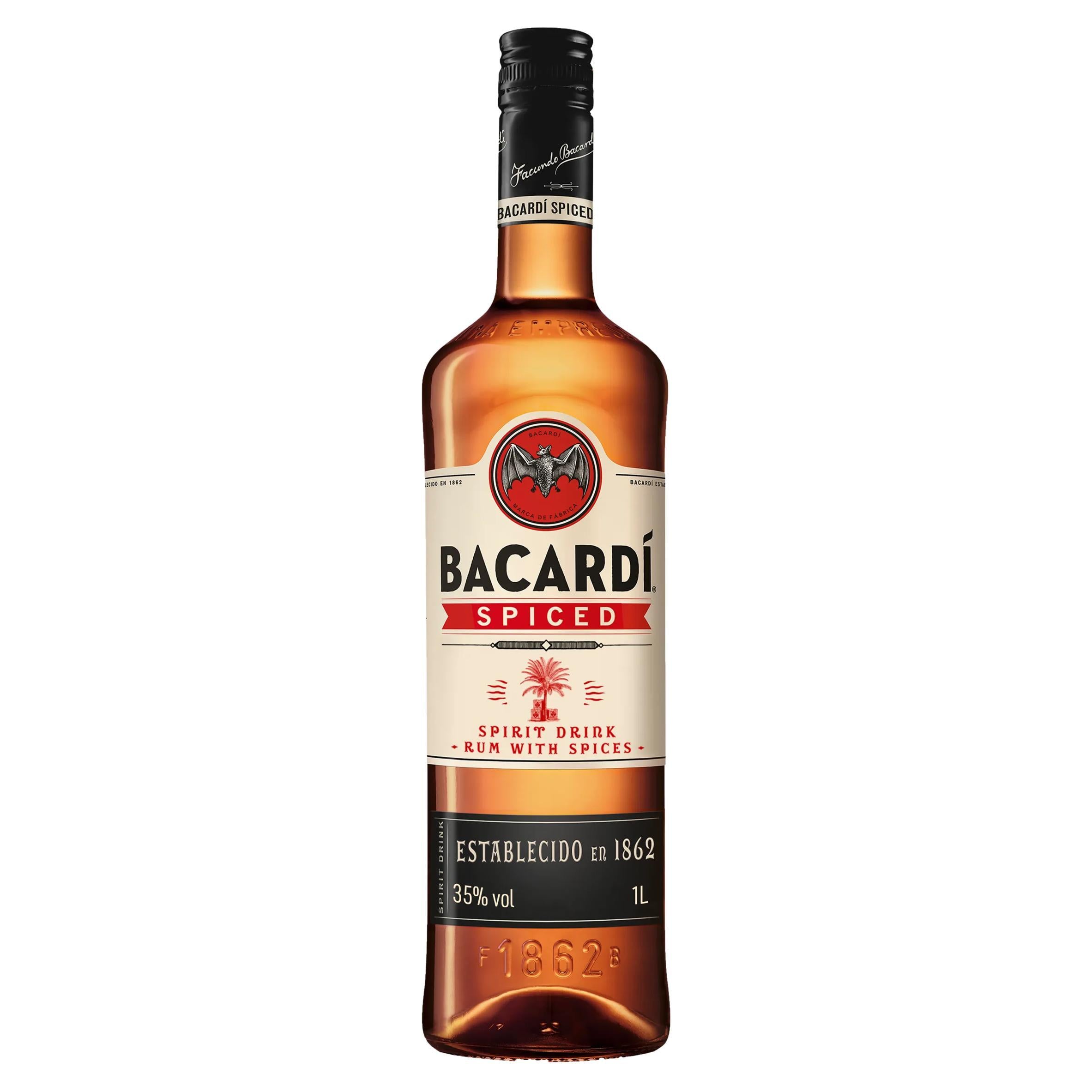 Bacardí spiced rum 1L - British product