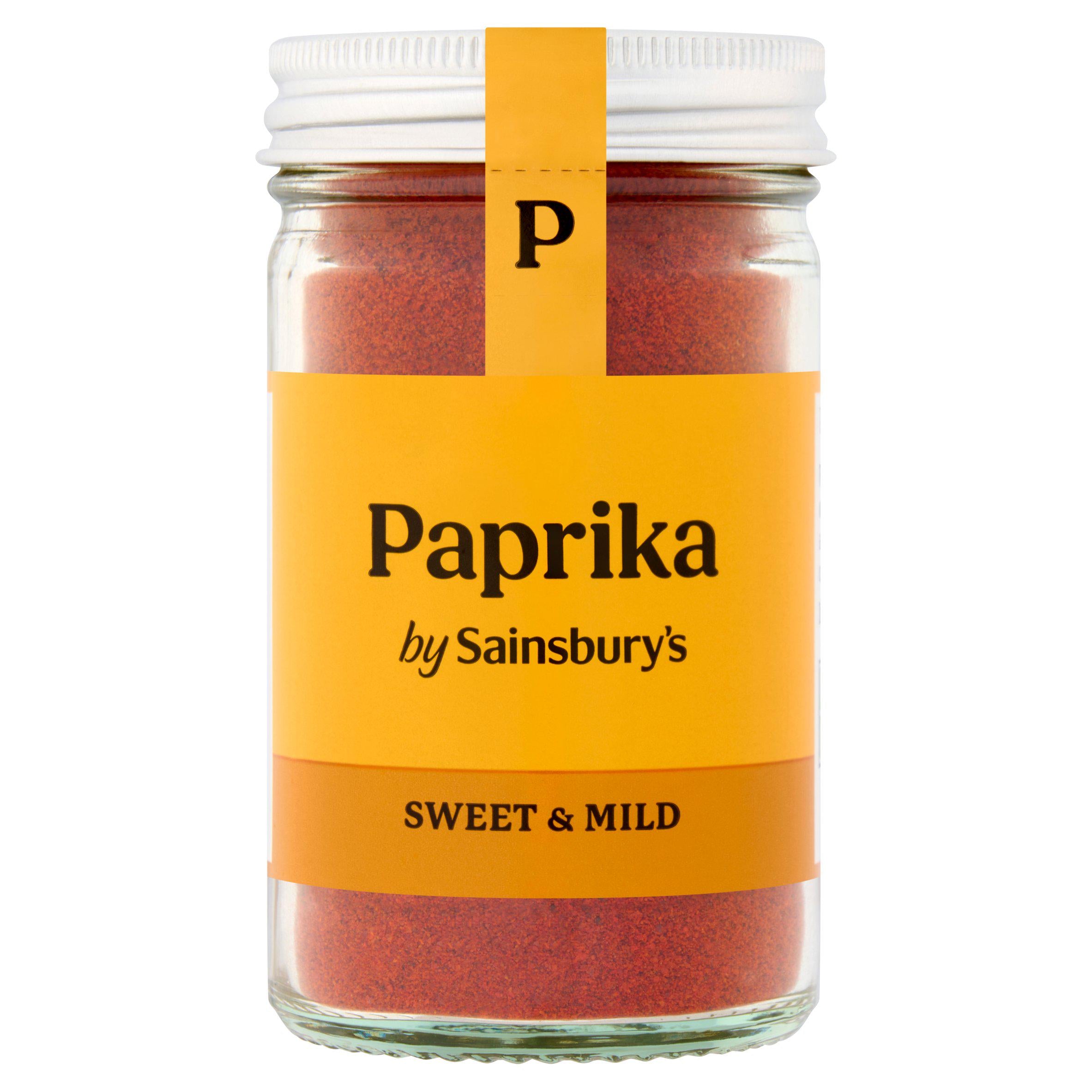 Sainsbury's paprika mild 44g jar, UK version