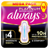 Always Platinum Night Pads Size 4 x16 - British product