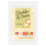 Sainsbury's cheddar cheese with pickled onion 200g, UK version