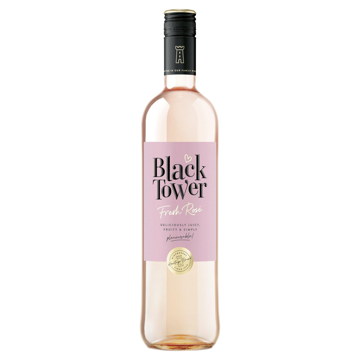 Black Tower Rosé wine 75cl bottle, UK version