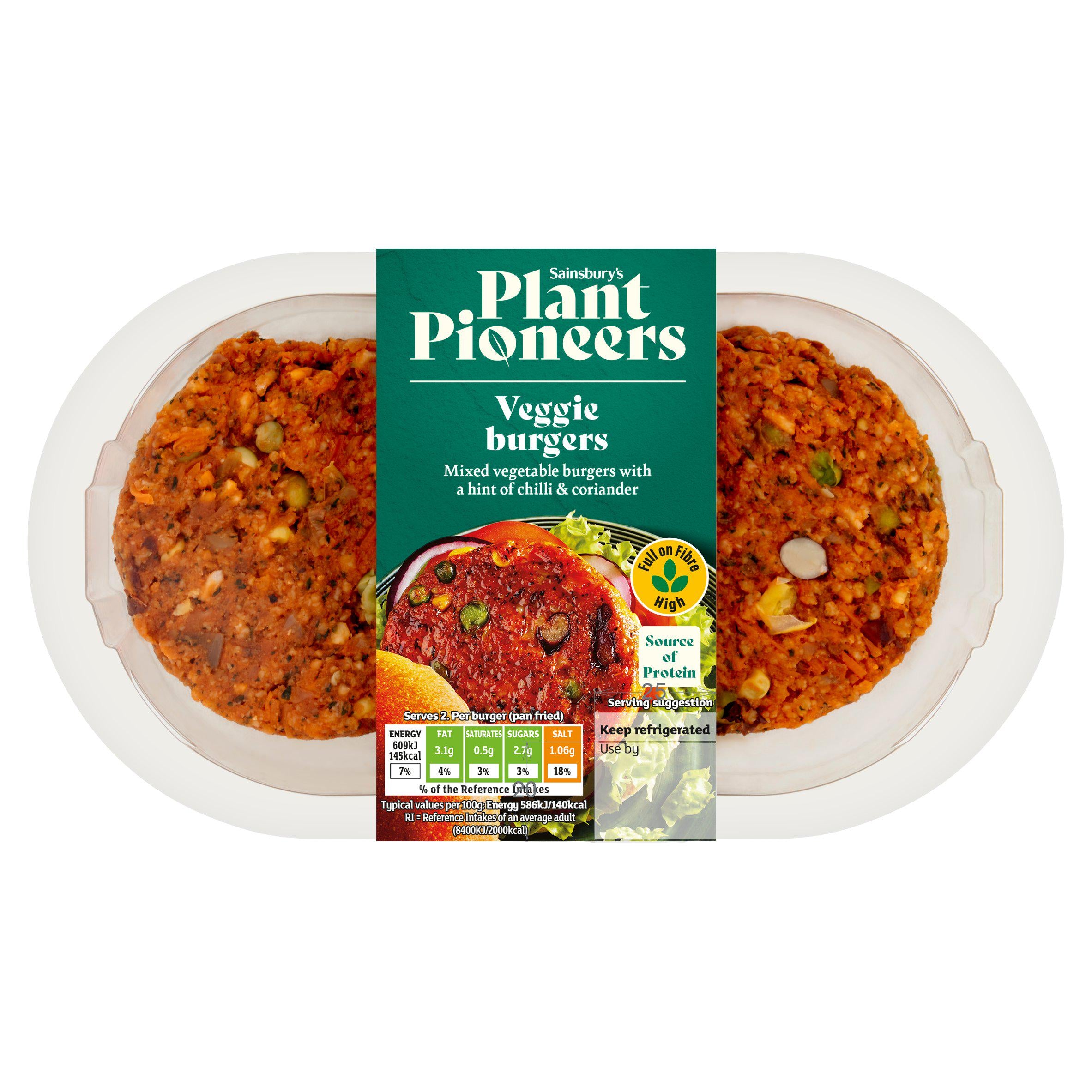 Plant Pioneers veggie burgers 225g - British product