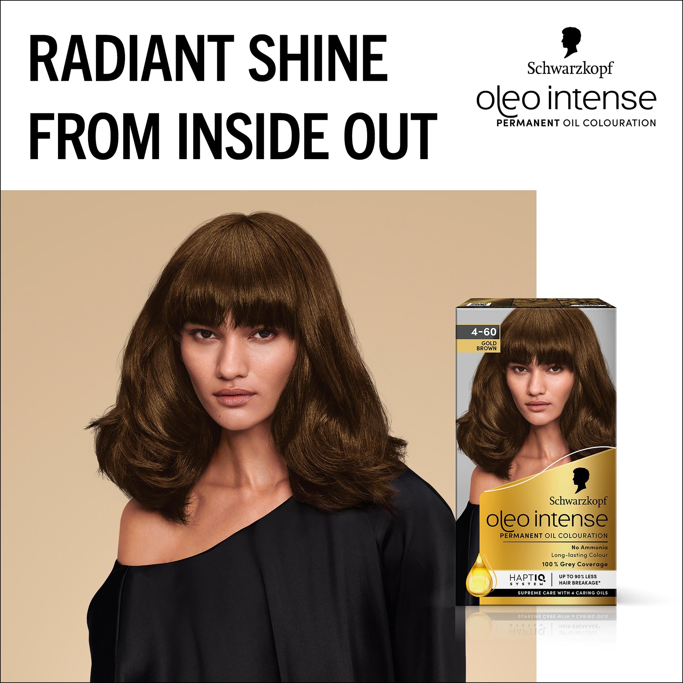 Schwarzkopf Oleo Intense 4-60 gold brown hair dye, UK version