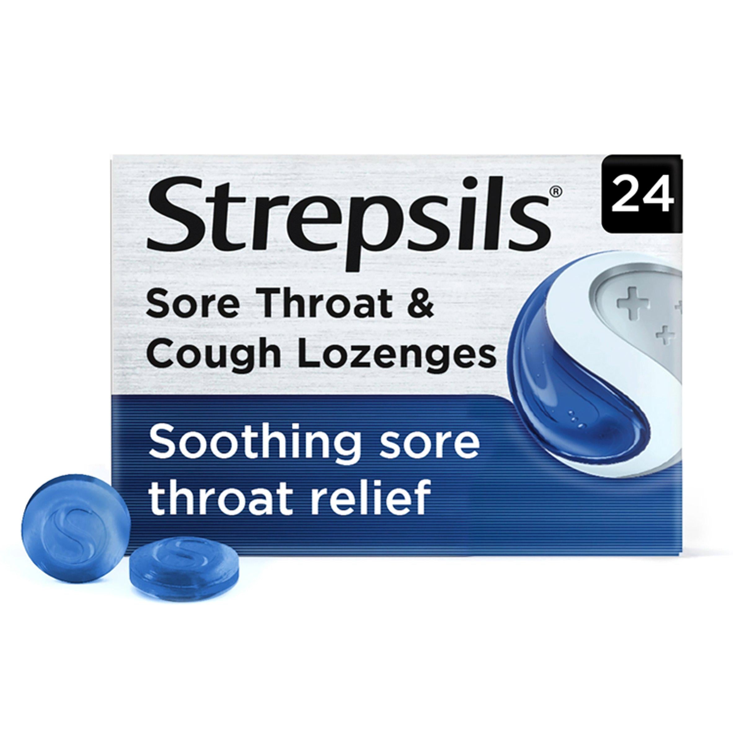 Strepsils sore throat and cough lozenges x24 - British product