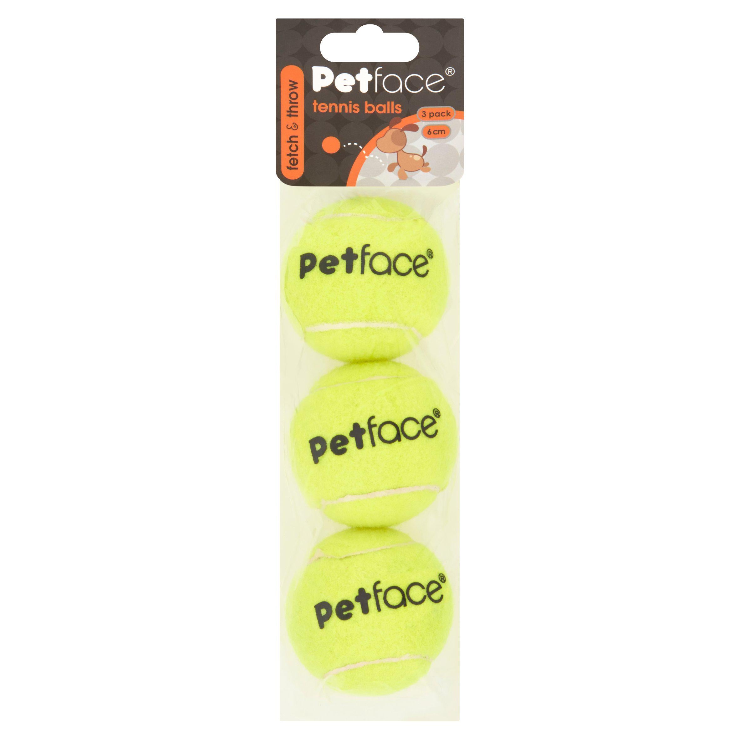Petface tennis balls 3-pack 6cm (British brand)