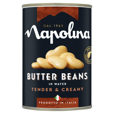 Sainsburys Napolina Butter Beans in Water 400g- Buy online at McGrocer