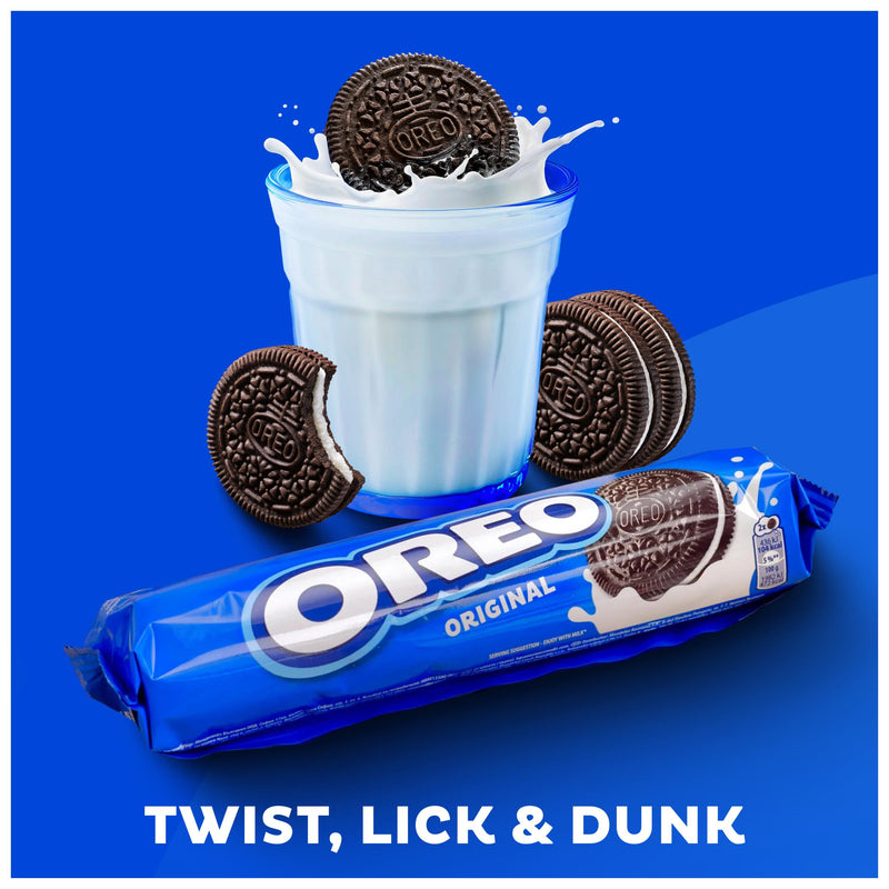 Oreo Original cocoa sandwich cookies pack 154g, UK version