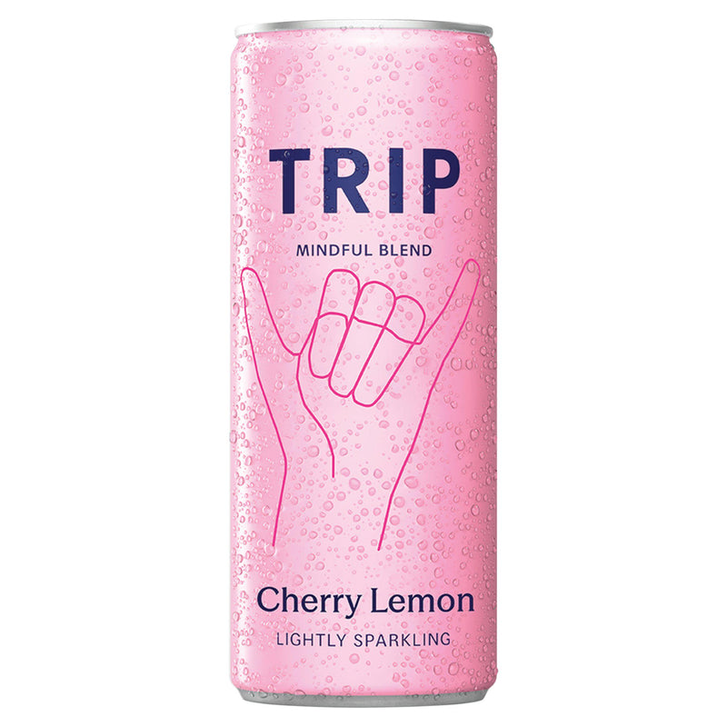 TRIP Cherry Lemon sparkling drink 250ml, imported from the UK