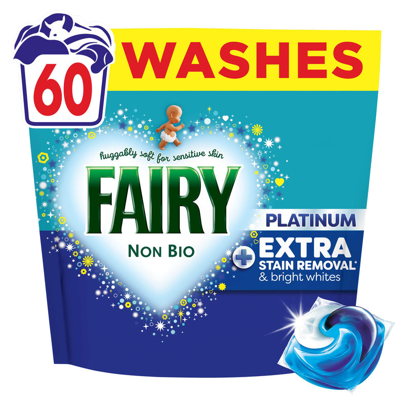Fairy Non Bio laundry pods 60 washes (British brand)