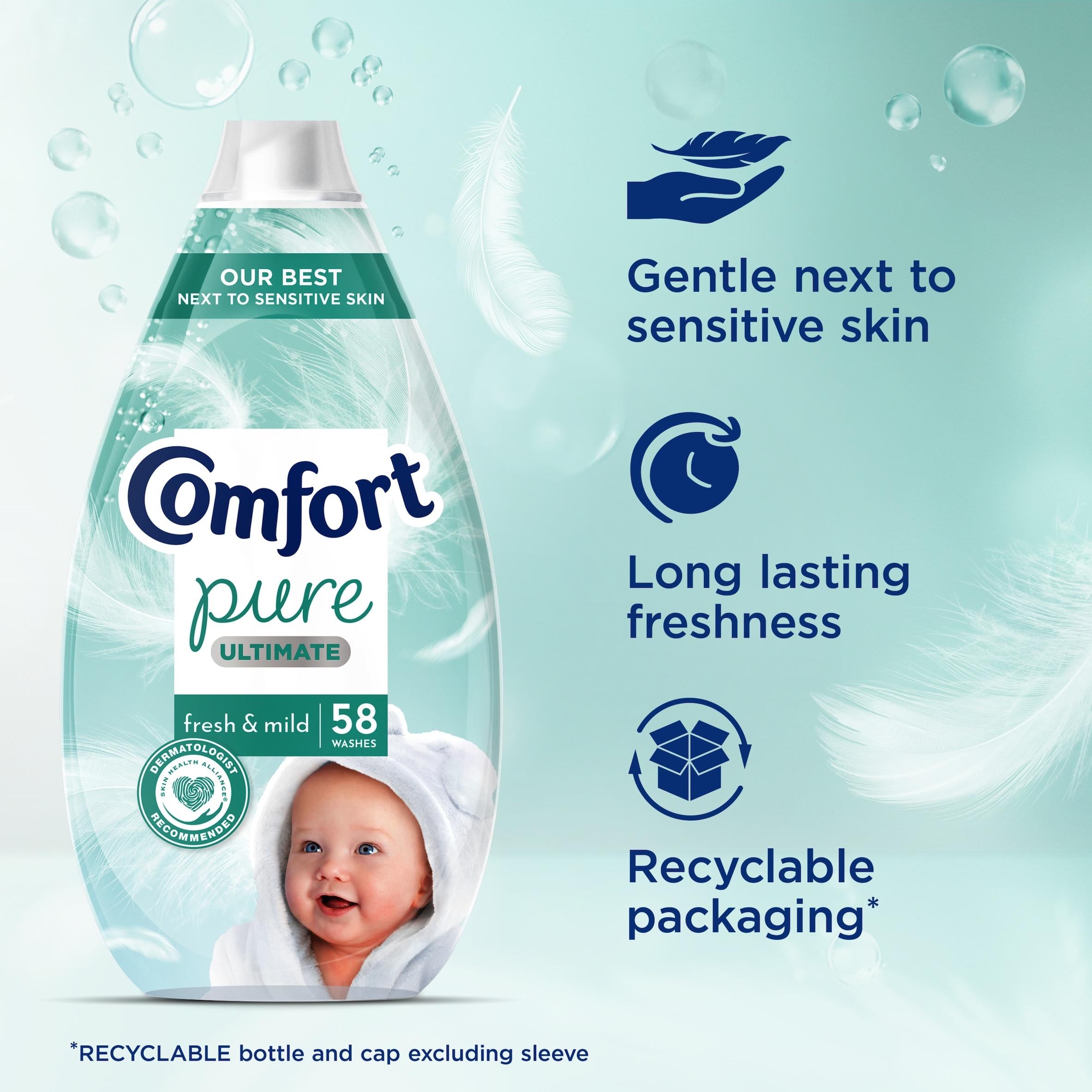 Comfort fabric conditioner Pure Ultra Concentrated 870ml - British product