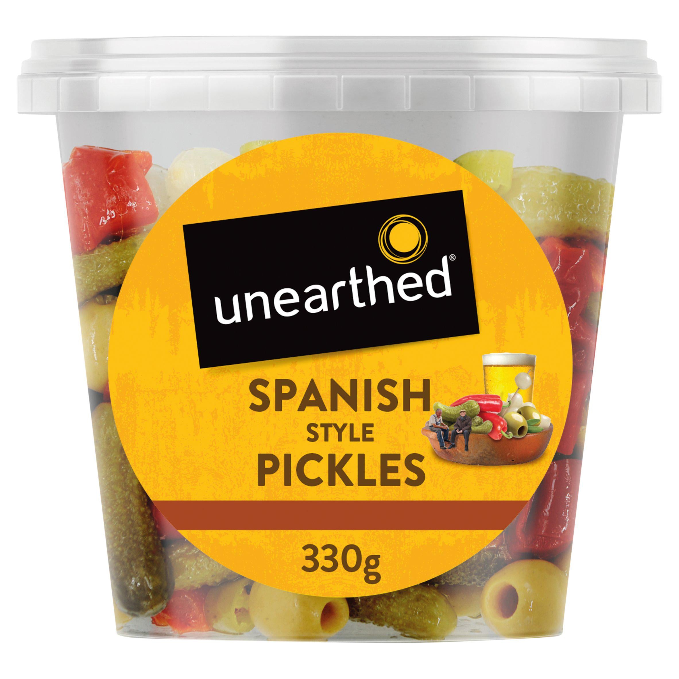 Unearthed Spanish Style Pickles Spicy Mix 330g (British brand)