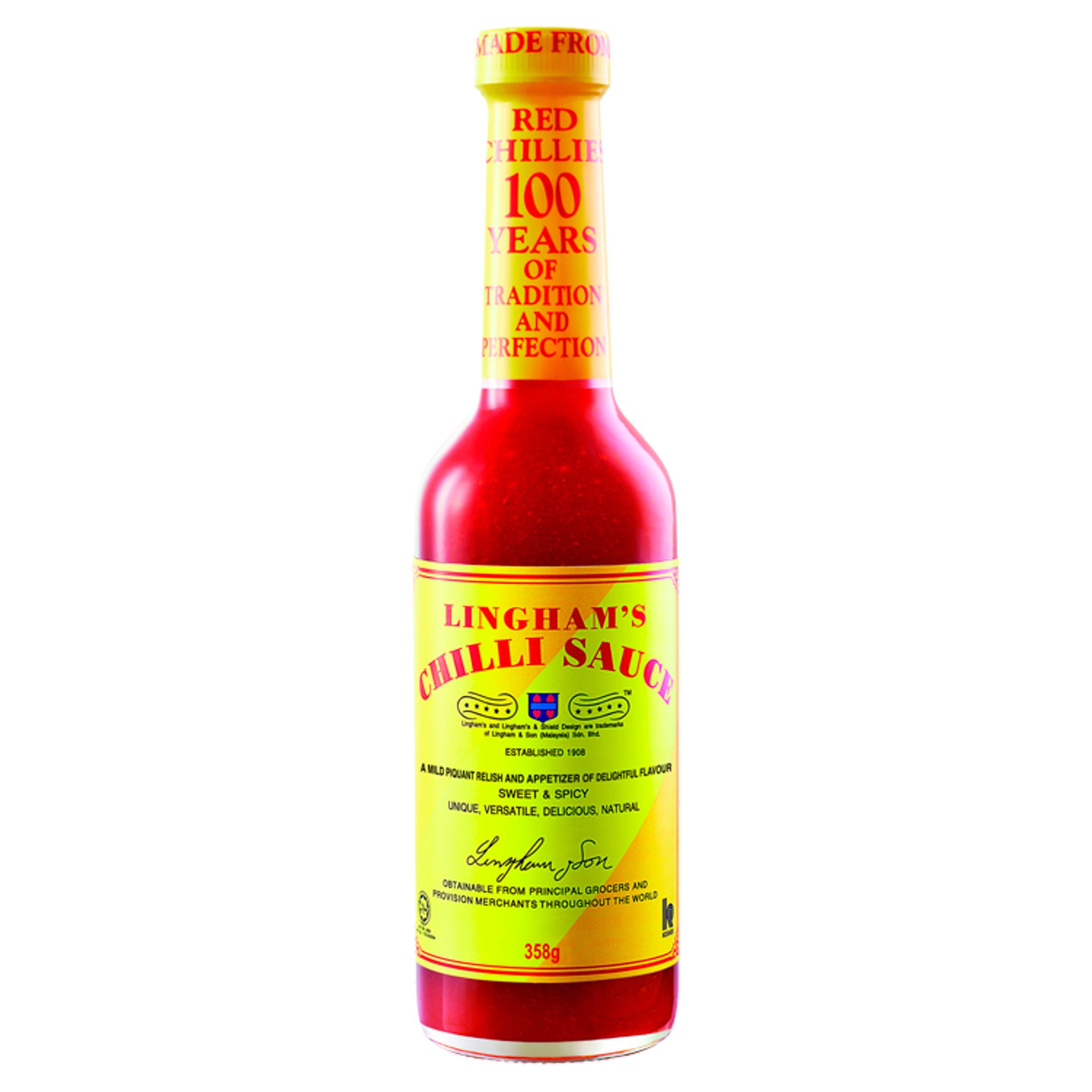 Lingham's chilli sauce original 280ml bottle - British product