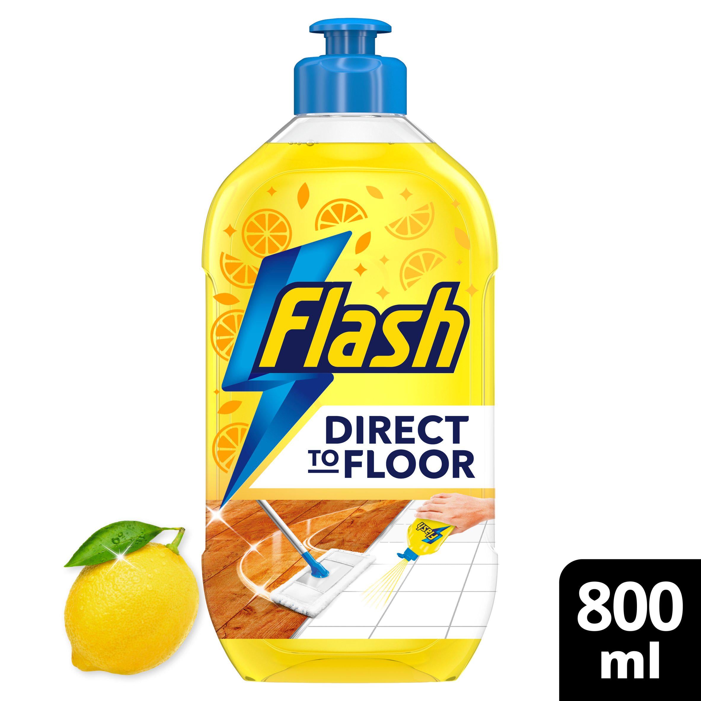 Flash Direct to Floor Lemon floor cleaner 800ml (British brand)