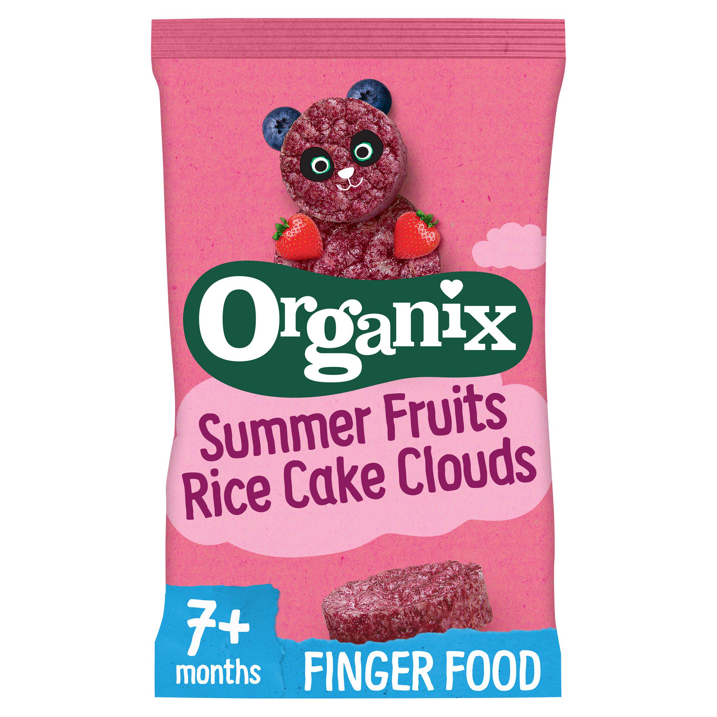 Organix Summer Fruits Rice Cake Clouds Organic Baby Snacks 7 months+ 40g GOODS Sainsburys   