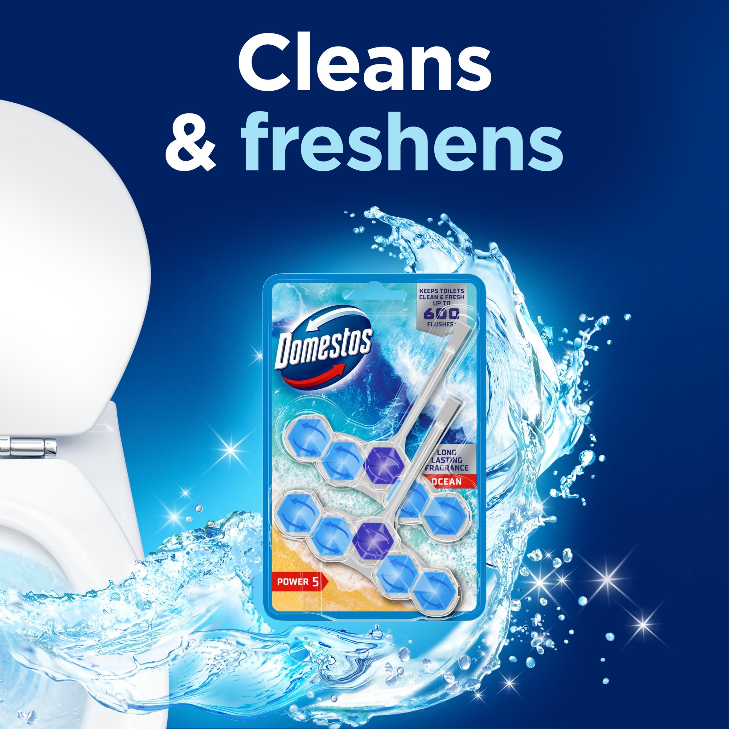 Domestos Ocean toilet rim block duo pack 2x50g, UK version