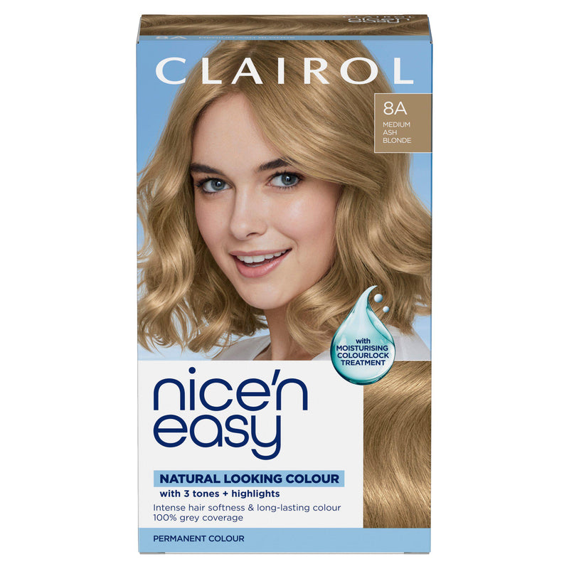 Clairol hair dye Medium Ash Blonde 8A (British brand)