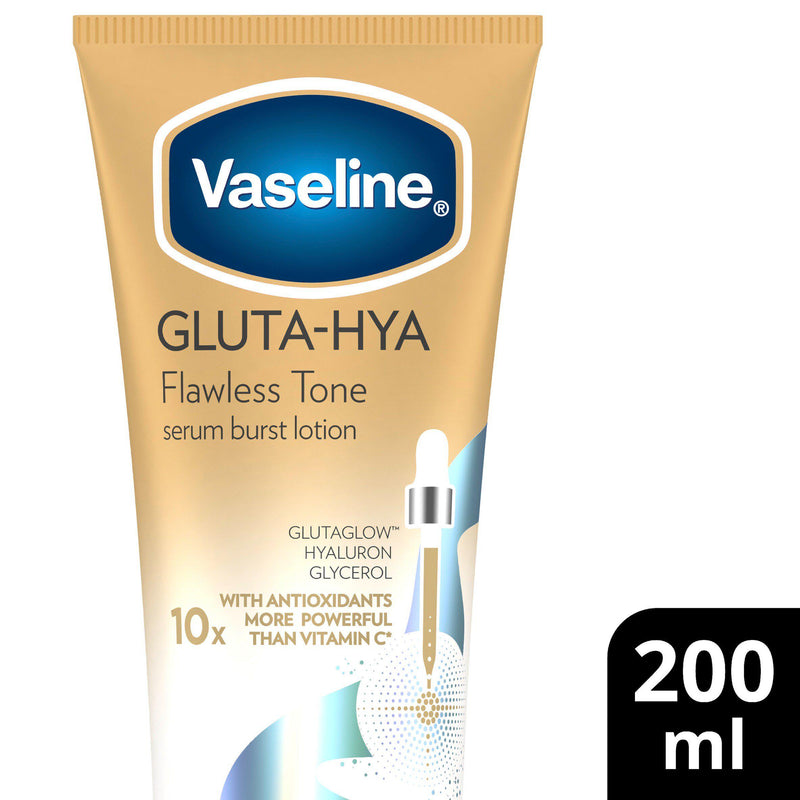Vaseline Gluta Hya flawless tone serum burst body lotion 200ml (British brand)