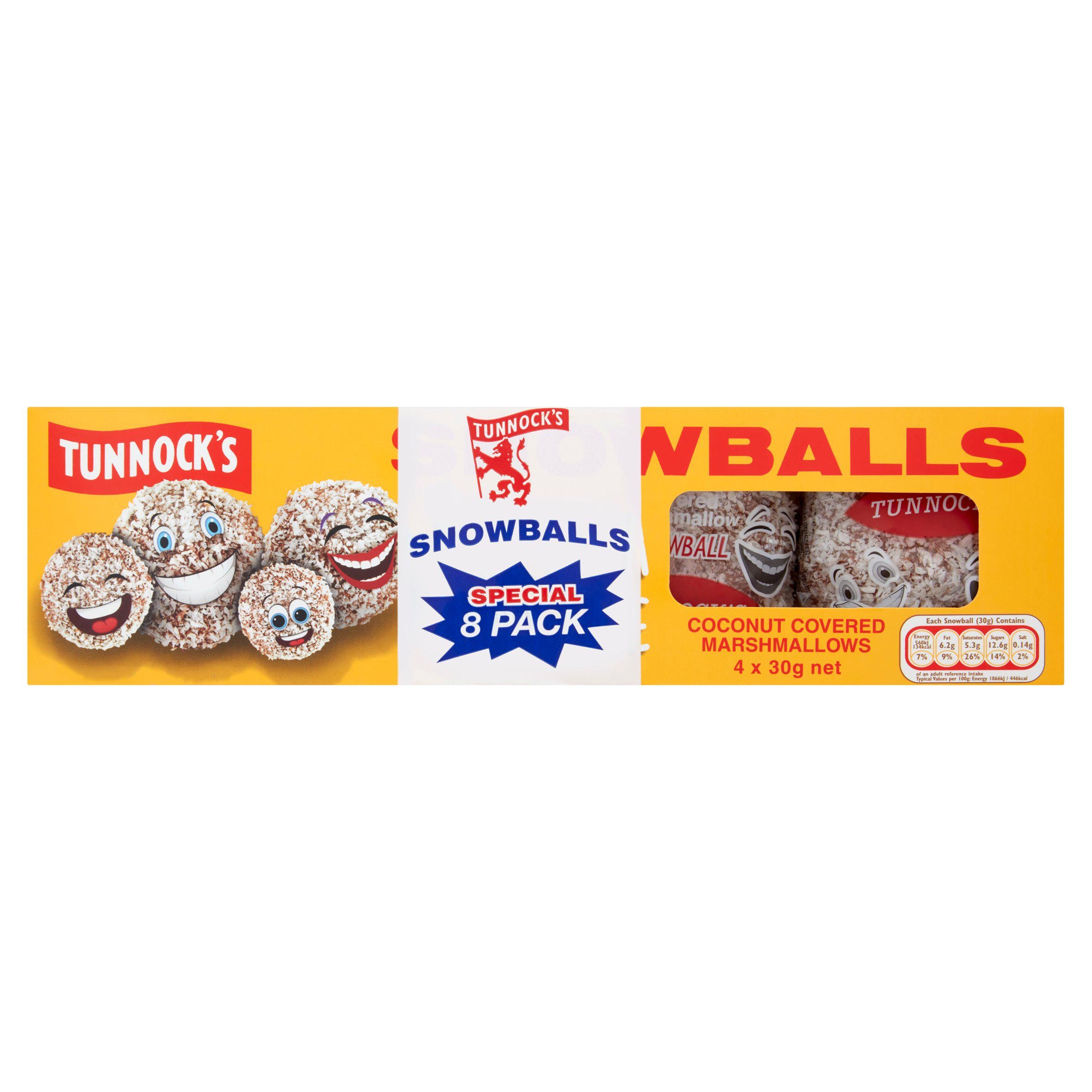 Tunnock's Snowballs coconut covered marshmallows 8x30g - British product