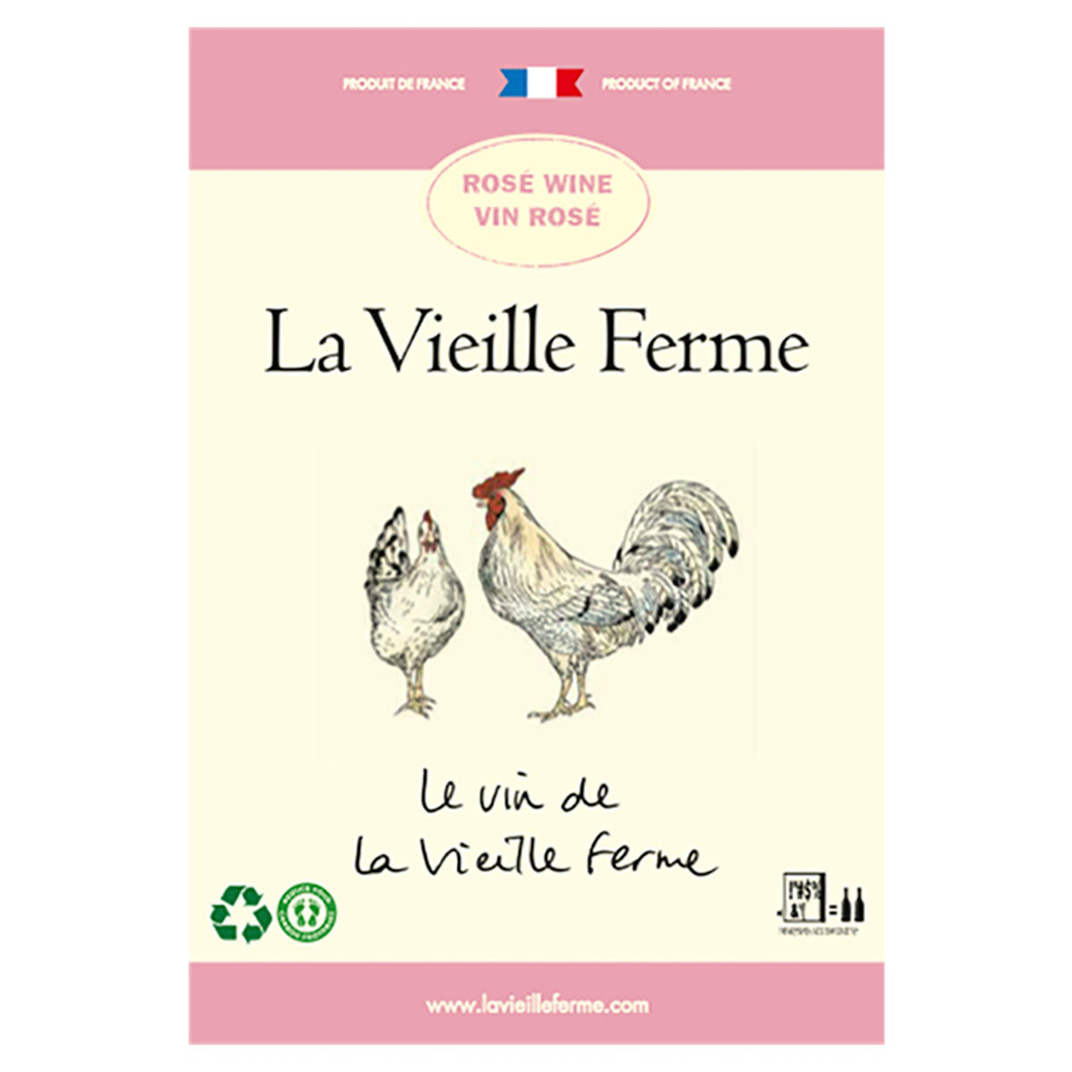 La Vieille Ferme rosé wine 1.5L bag in box, UK version