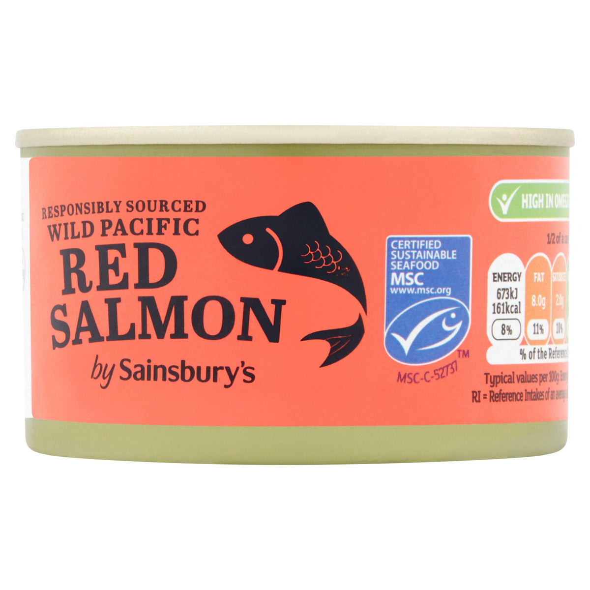 Sainsbury's Wild Pacific Red Salmon 212g (British brand)