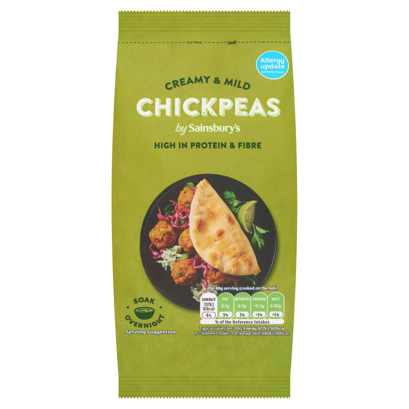 Sainsbury's dried chickpeas 500g, UK version