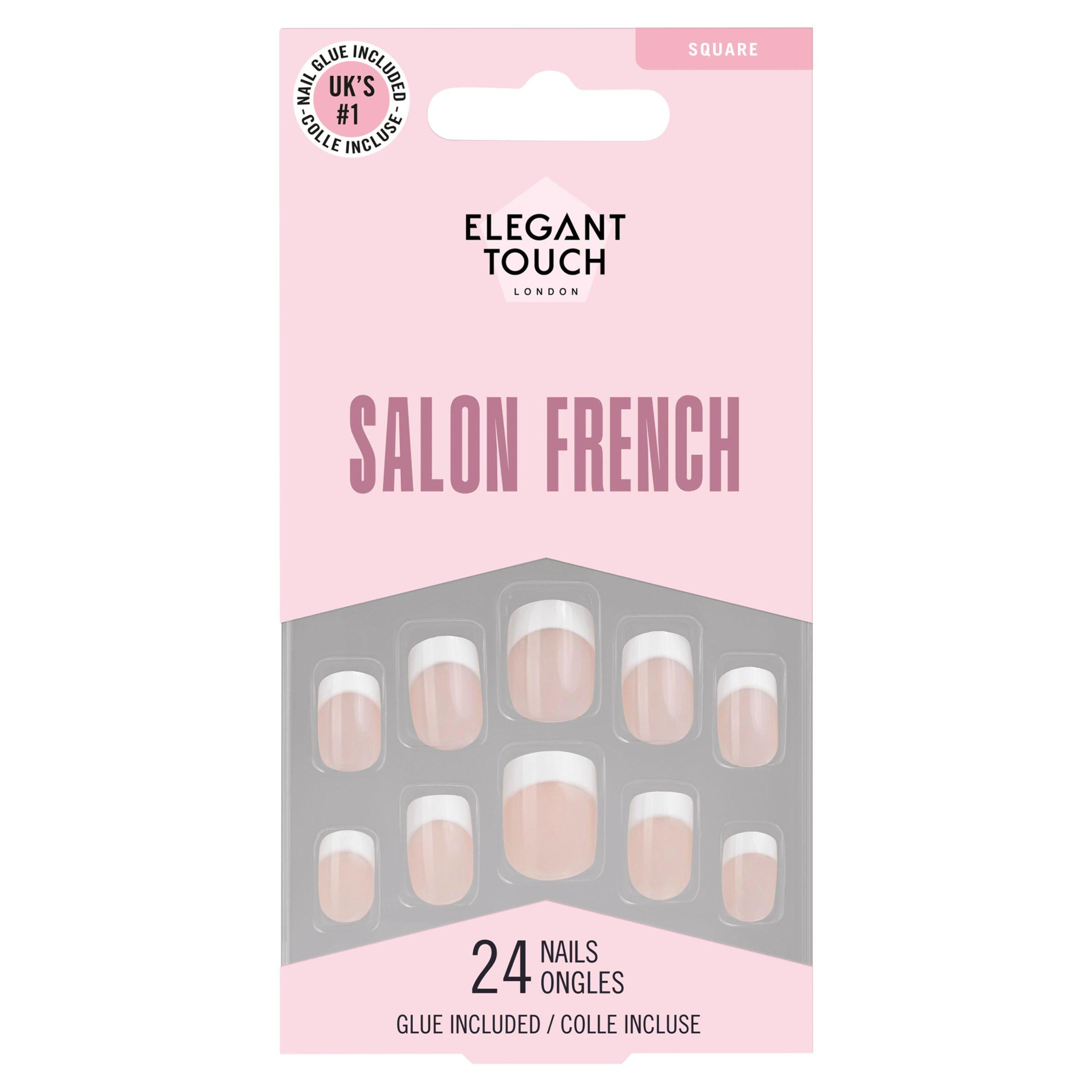 Elegant Touch Natural French false nails small, UK version