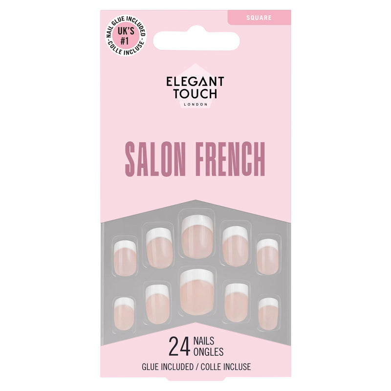 Elegant Touch Natural French false nails small, UK version