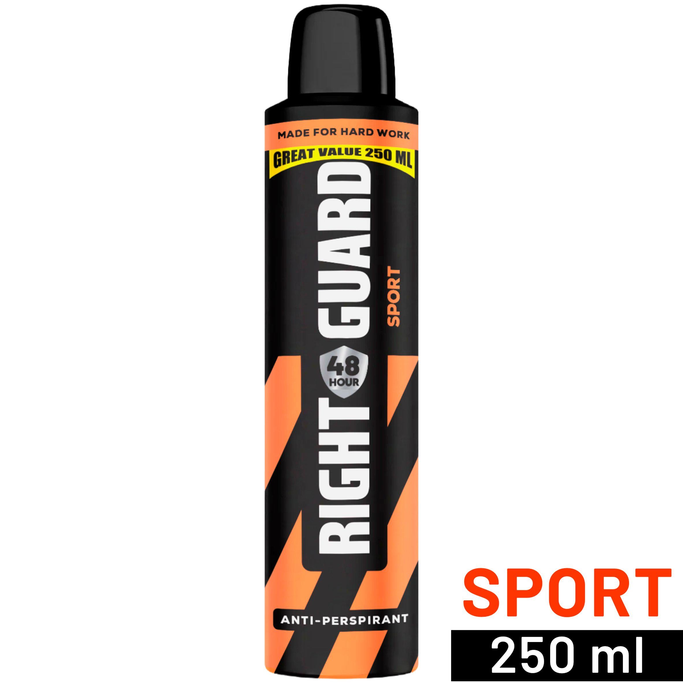 Right Guard antiperspirant deodorant spray sport 250ml - British product