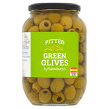 Sainsbury's pitted green olives 800g - British product