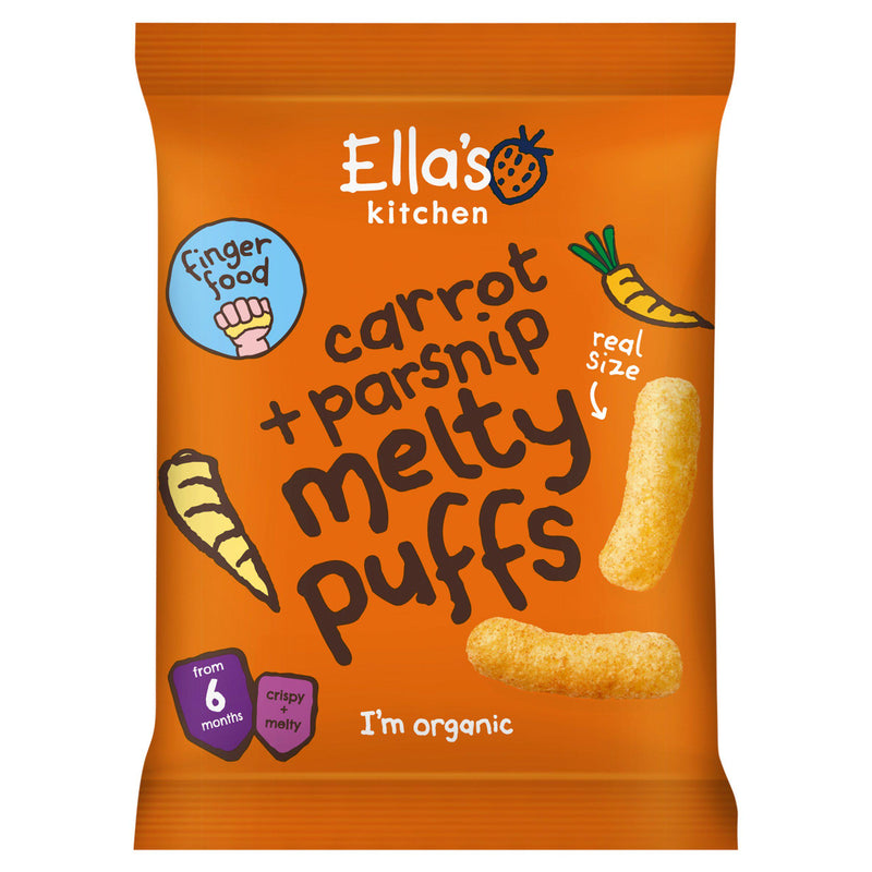 Ella's Kitchen baby snack carrot and parsnip melty puffs 20g - British product