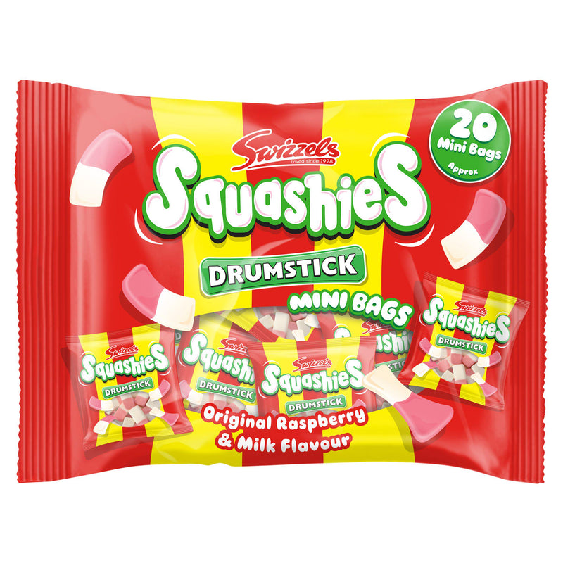 Swizzels Squashies Raspberry & Milk Gums 280g (British brand)