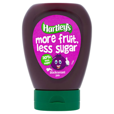 Sainsburys Hartley's More Fruit Less Sugar Blackcurrant Jam 320g- Buy online at McGrocer