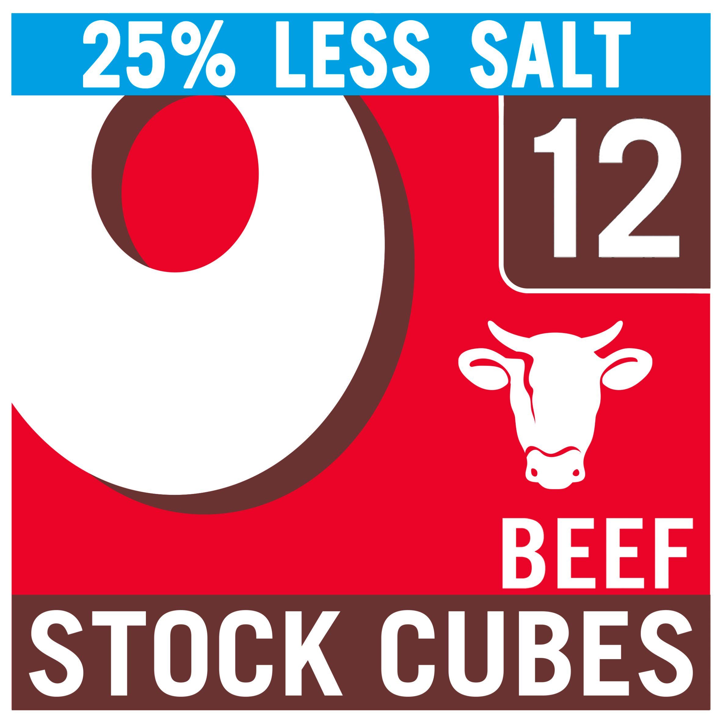 OXO reduced salt beef stock cubes 71g, UK version