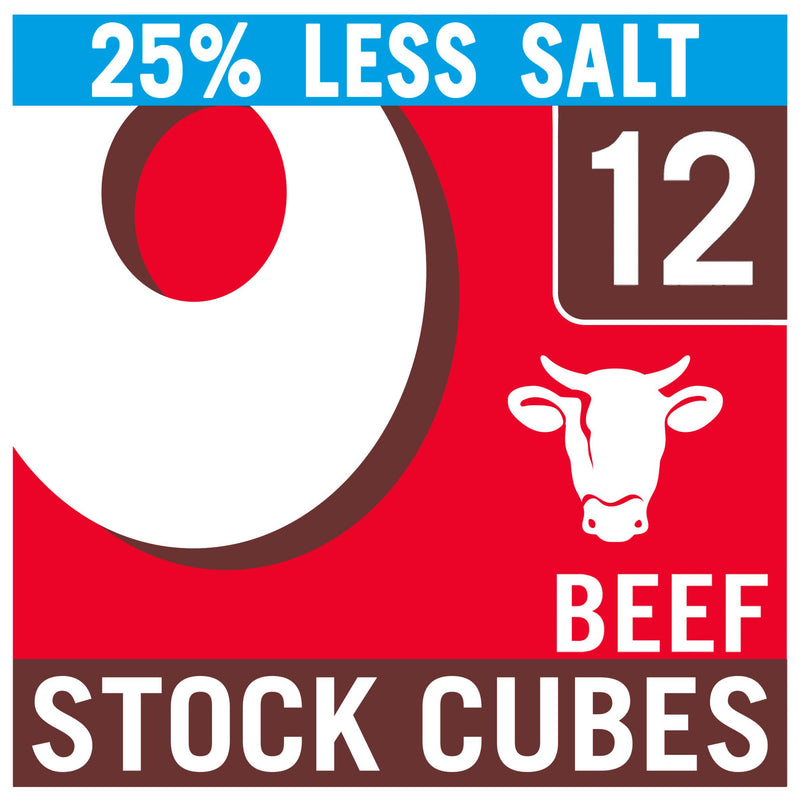 OXO reduced salt beef stock cubes 71g, UK version