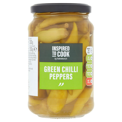 Sainsburys Sainsbury's Green Chilli Peppers Inspired to Cook in Brine 310g- Buy online at McGrocer